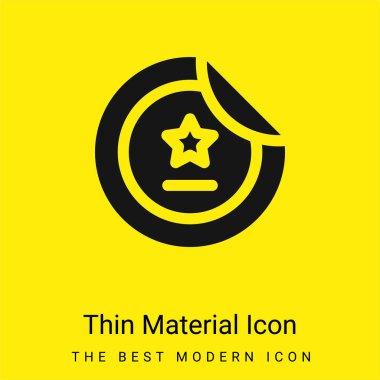 Rozet en az parlak sarı madde simgesi
