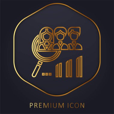 Altın çizgi prim logosunu ya da simgesini analiz et
