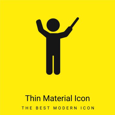 Bandmaster minimal bright yellow material icon clipart