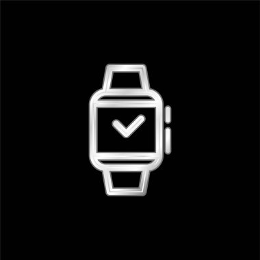 Apple Watch gümüş kaplama metalik simgesi