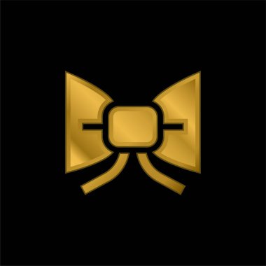 Baş Bağlama Altın Kaplama Metal Simge veya logo Vektörü