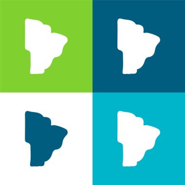 Brezilya Düz 4 renk en küçük simge seti