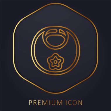 Bib altın çizgi prim logosu veya simgesi