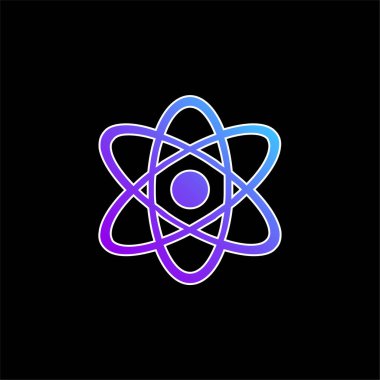 Atom mavi gradyan vektör simgesi