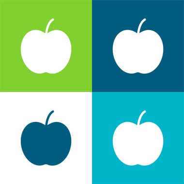 Apple Düz 4 renk en küçük simge kümesi