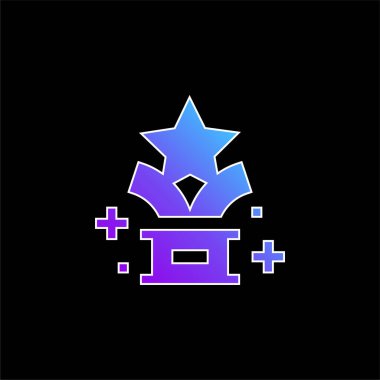 Ödül mavi gradyan vektör simgesi