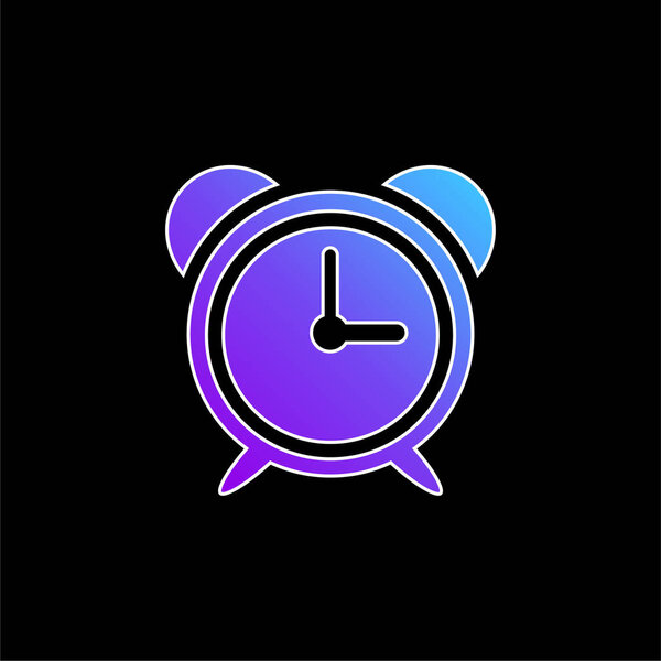Big Alarm Clock blue gradient vector icon