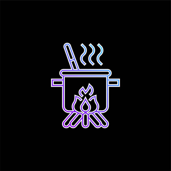 Значок кипящего синего градиента