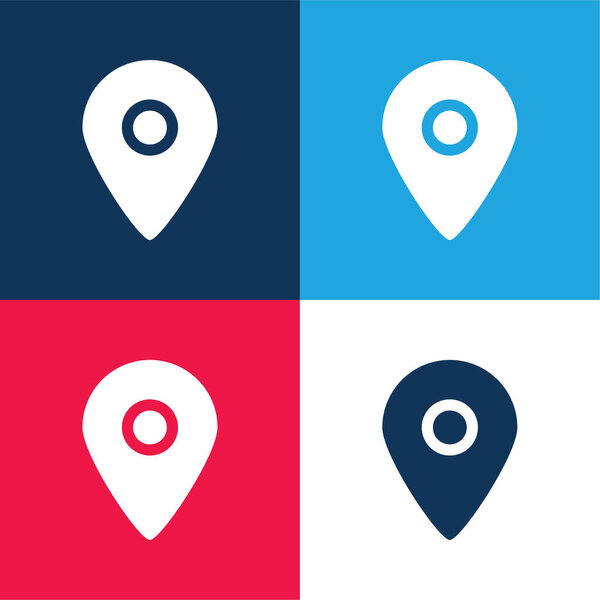 Черный держатель для карт синий и красный четыре цвета минимальный набор значков