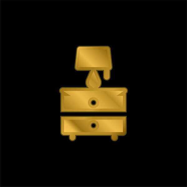 Настольный золотой значок или вектор логотипа
