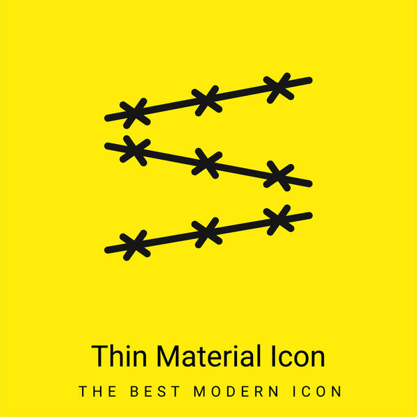 Barbed Wire minimal bright yellow material icon