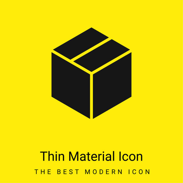 Box minimal bright yellow material icon