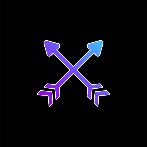 Archery blue gradient vector icon