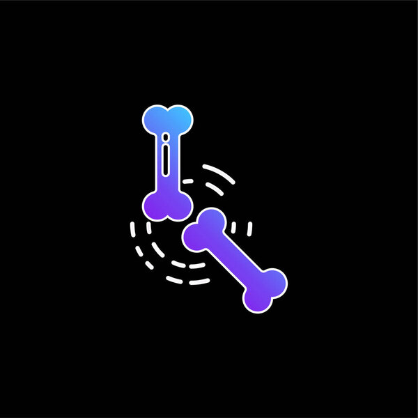 Bone blue gradient vector icon