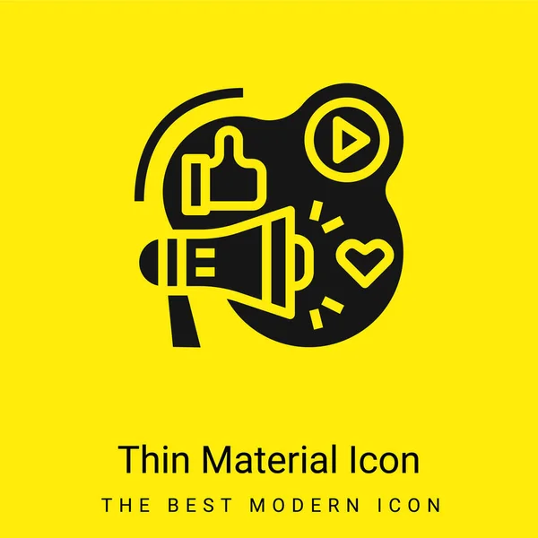 Реклама Мінімальна Яскраво Жовта Піктограма Матеріалу — стоковий вектор