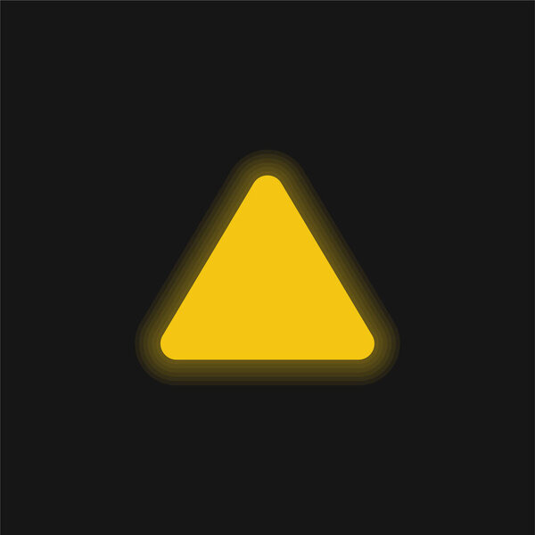 Желтый светящийся неоновый значок