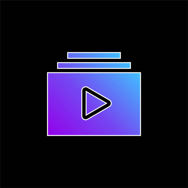 Album blue gradient vector icon