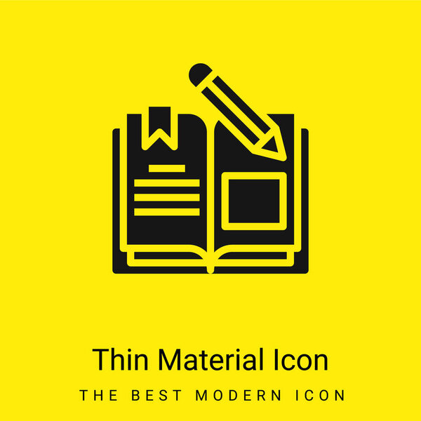 Book minimal bright yellow material icon
