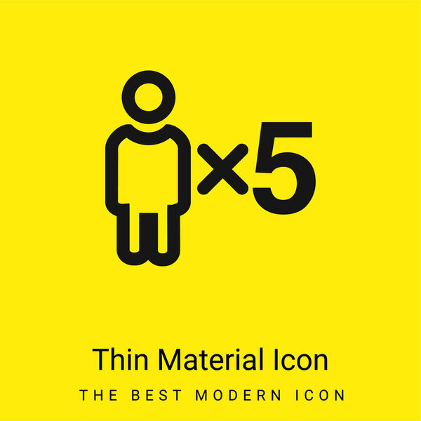 5 персон и минимум значка из ярко-желтого материала