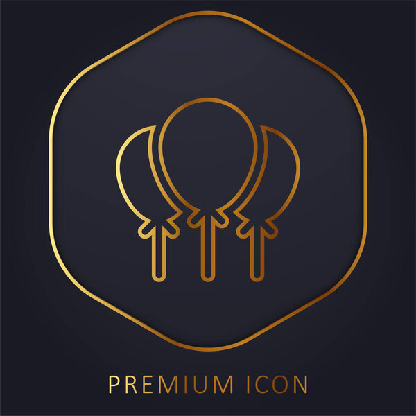 Логотип или иконка золотой линии воздушного шара