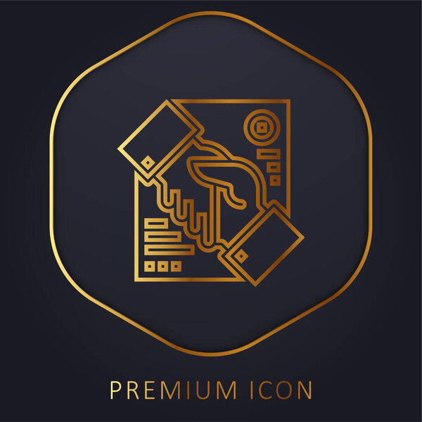 Логотип или иконка золотой линии соглашения