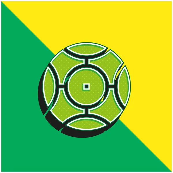 Logo Icône Vectorielle Moderne Vert Jaune — Image vectorielle