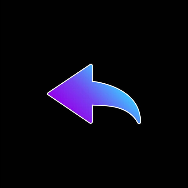 Back Arrow blue gradient vector icon