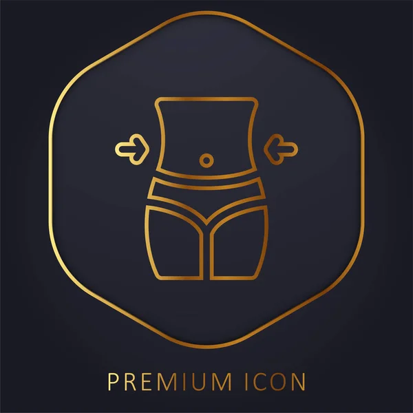 Bauch Goldene Linie Premium Logo Oder Symbol — Stockvektor