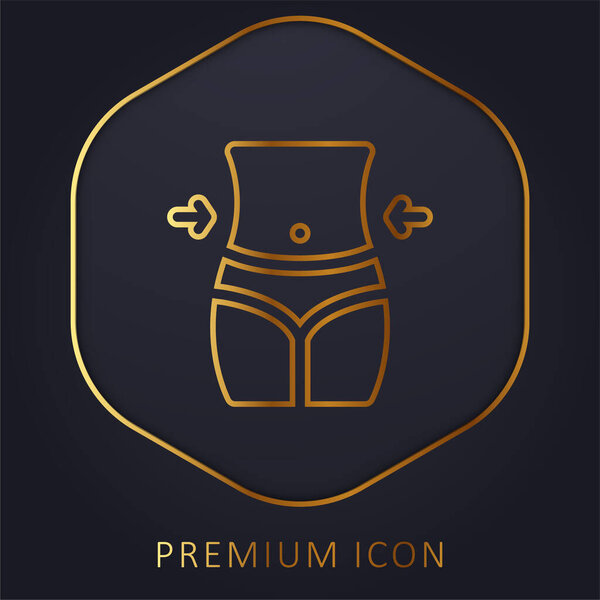 Belly golden line premium logo or icon