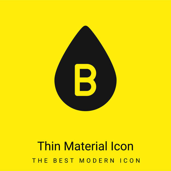 B Blood Type minimal bright yellow material icon