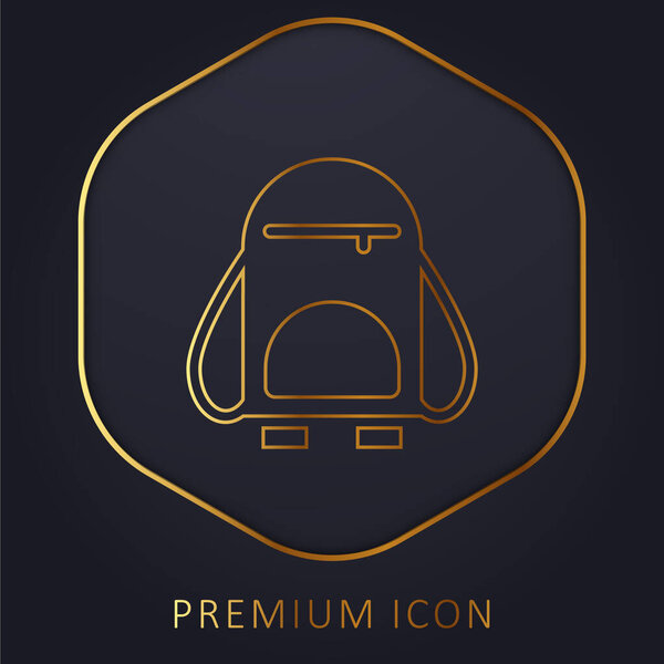 Рюкзак золотой линии премиум логотип или значок