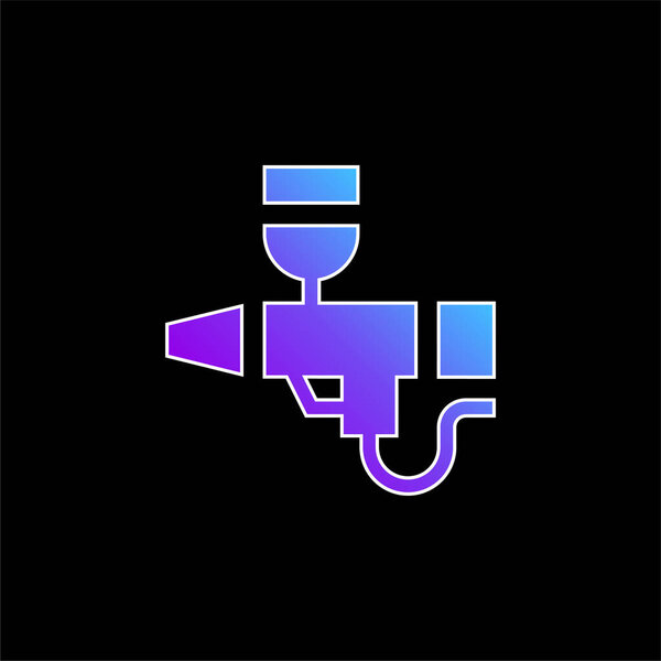 Airbrush blue gradient vector icon