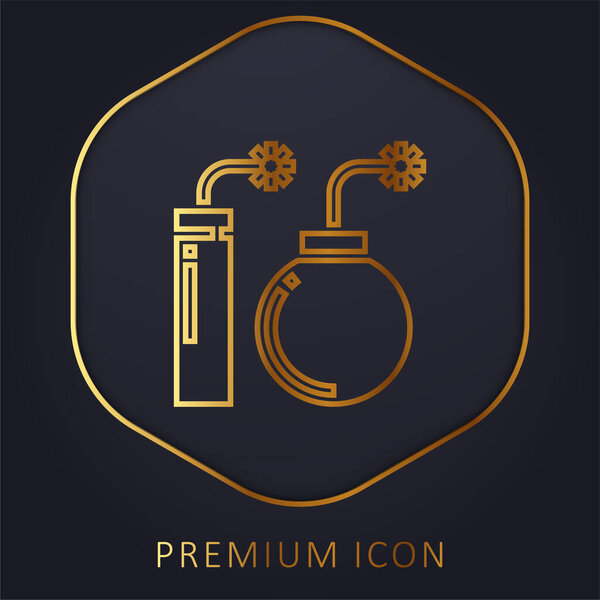 Blast golden line premium logo or icon