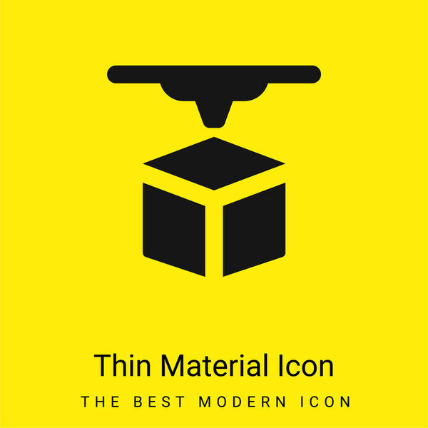 3d Printer minimal bright yellow material icon