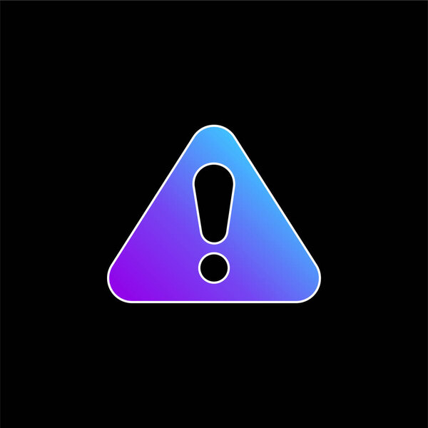 Alert blue gradient vector icon
