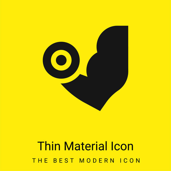 Arm minimal bright yellow material icon