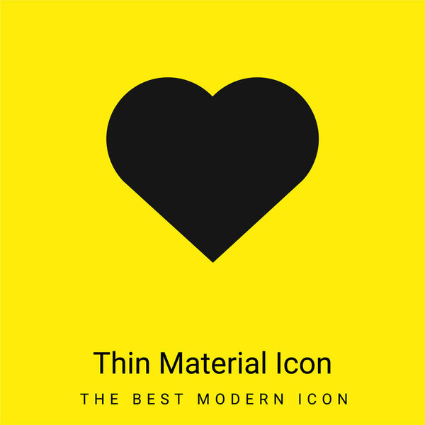 Big Heart minimal bright yellow material icon