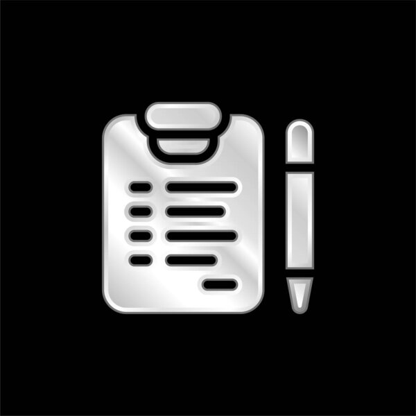 Металлическая иконка с серебряным покрытием