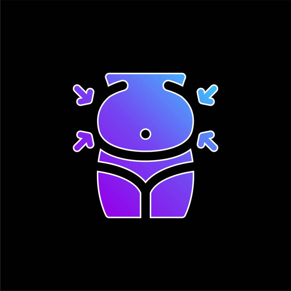 Belly blue gradient vector icon