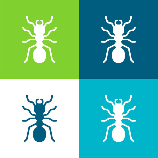 Ant Flat four color minimal icon set