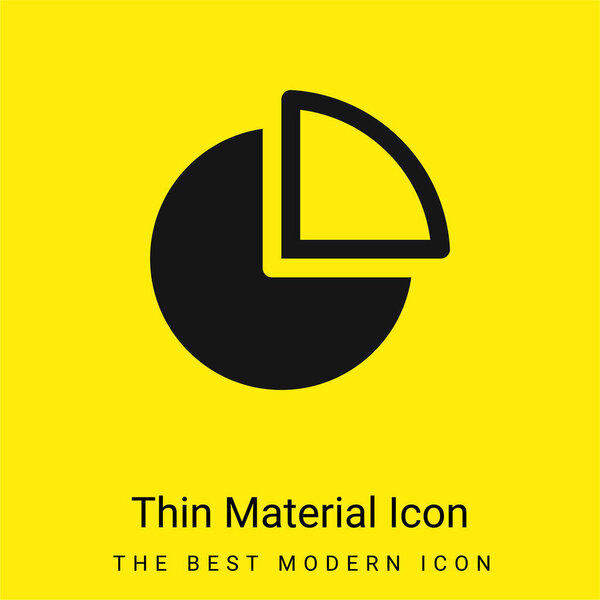 Аналитика минимальный ярко-желтый значок материала