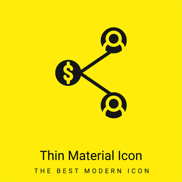 Affiliate Marketing minimal bright yellow material icon