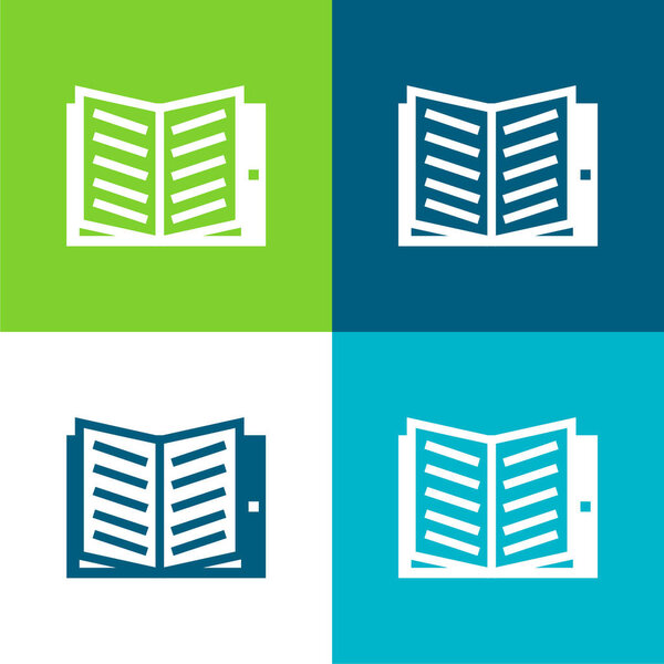 Книга Плоский четырехцветный минимальный набор значков