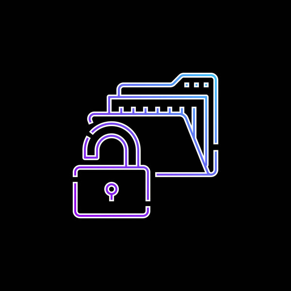 Access blue gradient vector icon