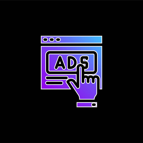 Advertising blue gradient vector icon