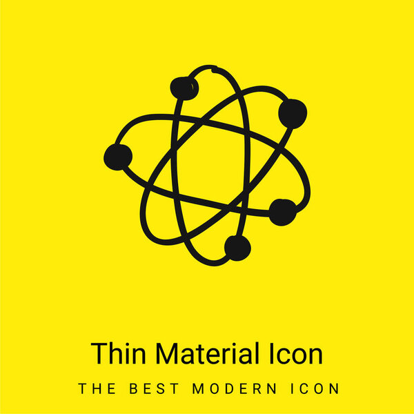 Atom minimal bright yellow material icon