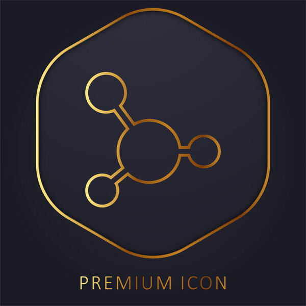Blood golden line premium logo or icon