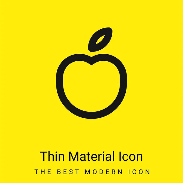 Apple Minimal Bright Yellow Material Icon — Stock Vector