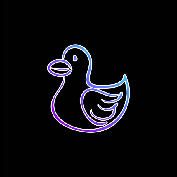Bird Animal Shape Toy blue gradient vector icon