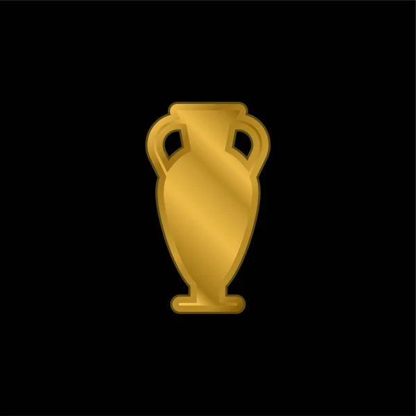 stock vector Amphora gold plated metalic icon or logo vector